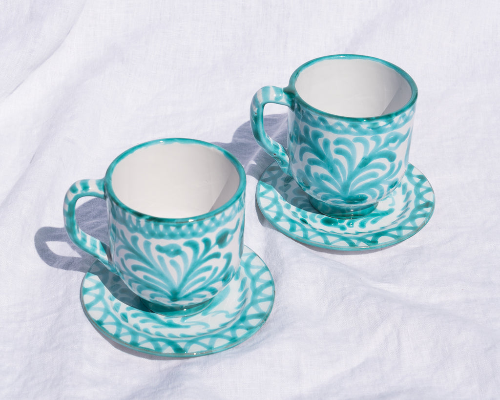 Casa Verde Mug with Hand-painted Designs