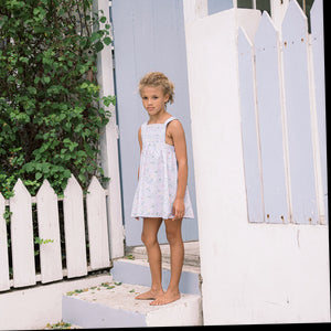 Girls Bay Lavender Smocked Bib Dress