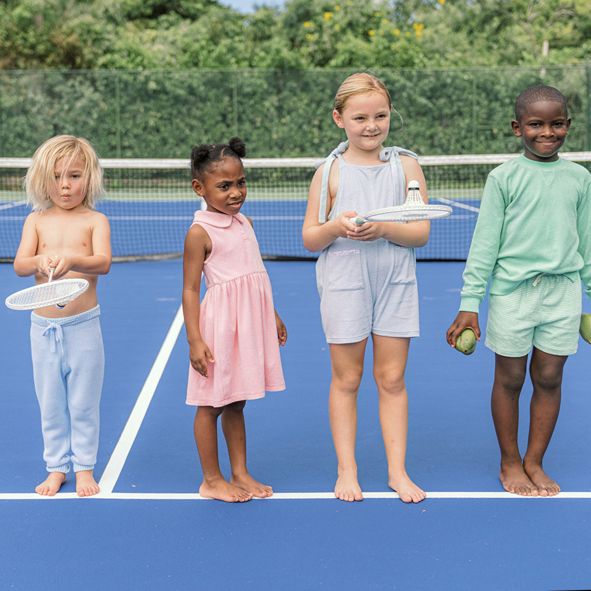 Girls Conch Pink French Terry Tennis Dress