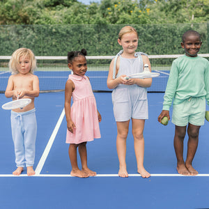 Girls Conch Pink French Terry Tennis Dress