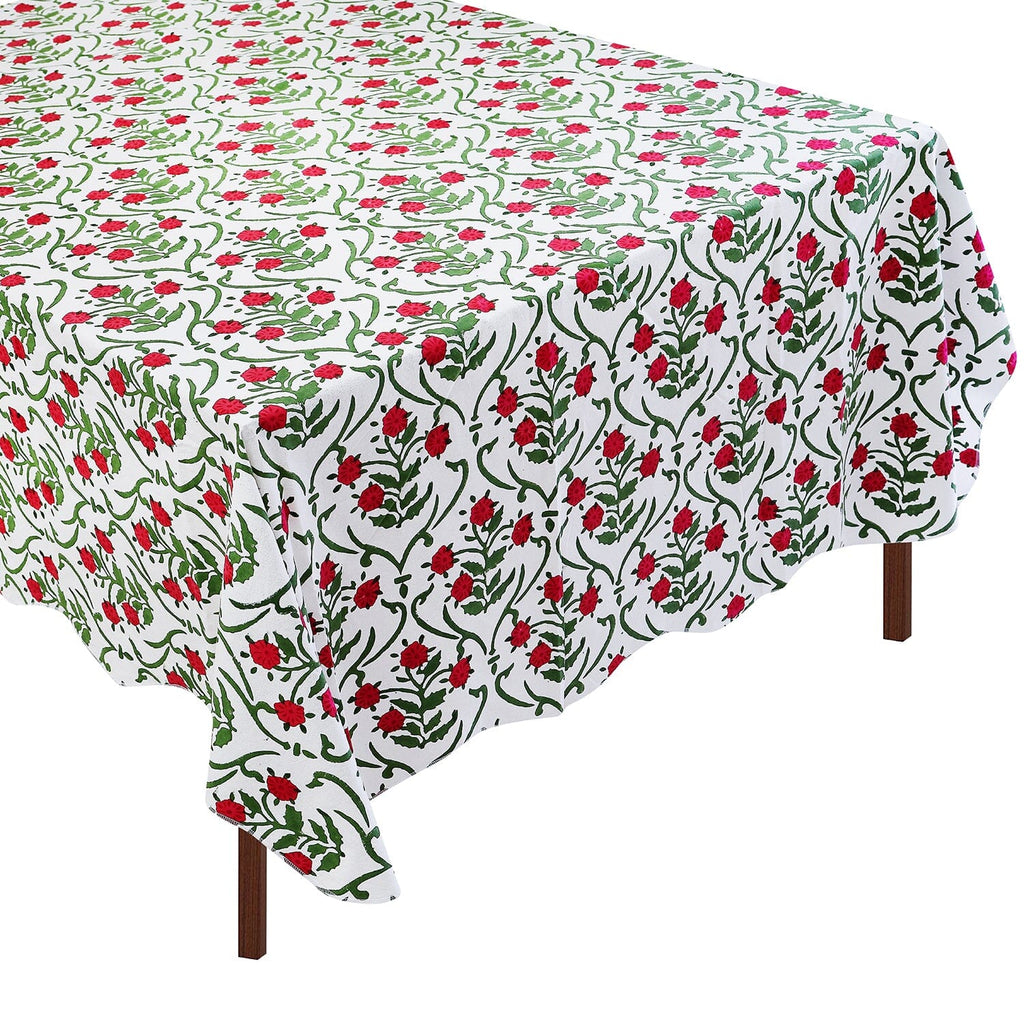 Block Print Noël Tablecloth Christmas Block Print Tablecloth Chefanie