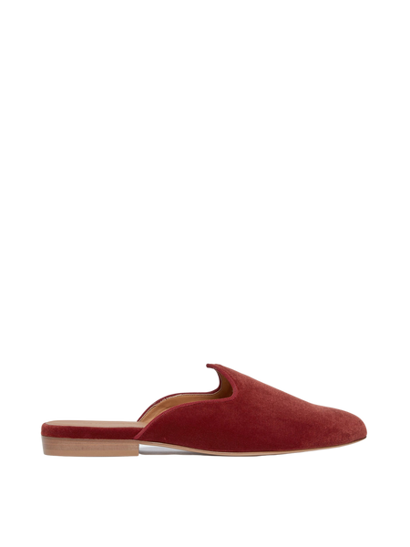 Venetian Mule in Brick Velvet | Over The Moon