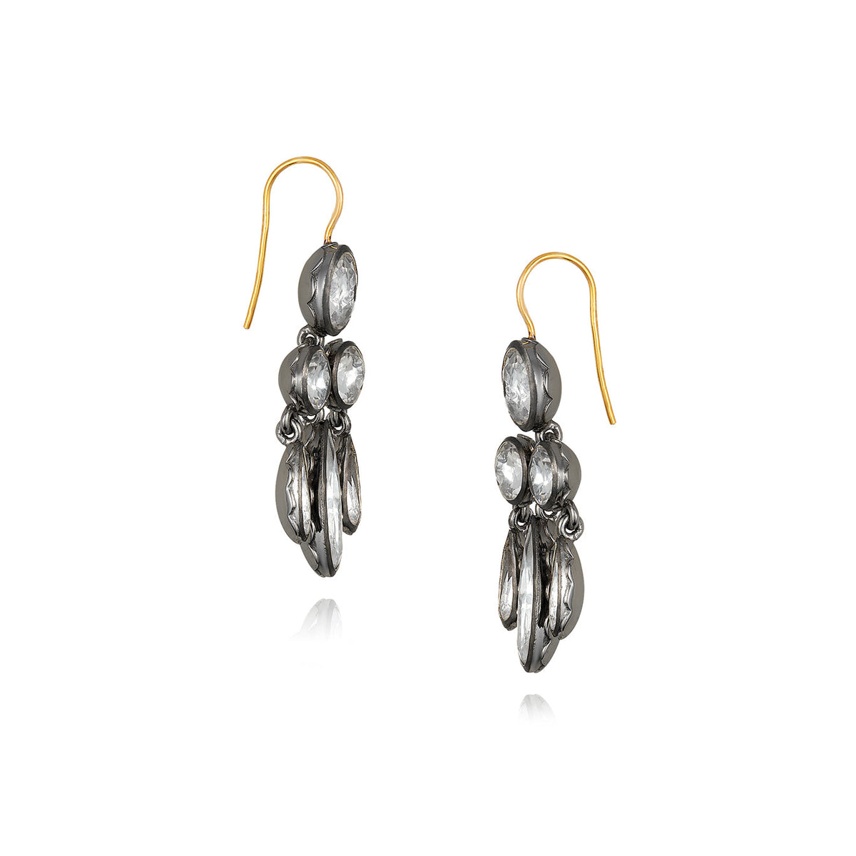 Catherine Girandole Earrings in White