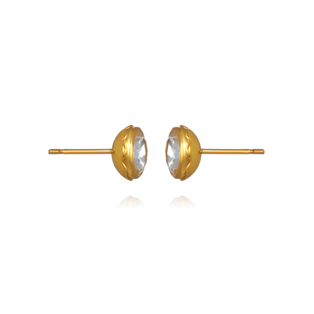 Catherine Round Stud Earrings in White