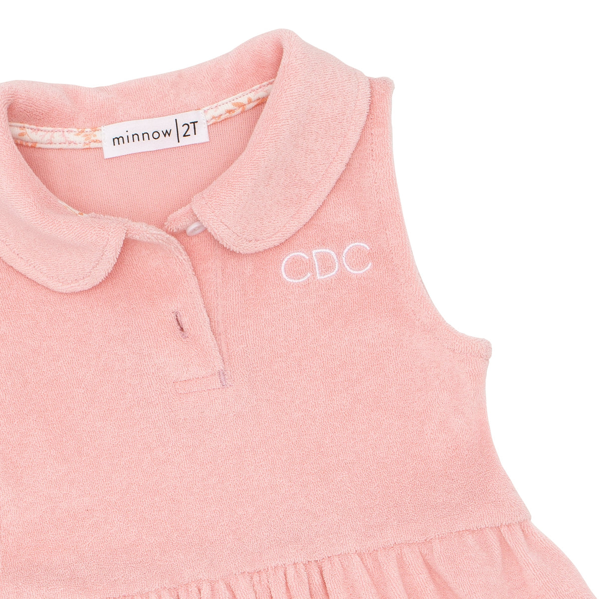 Girls Conch Pink French Terry Tennis Dress