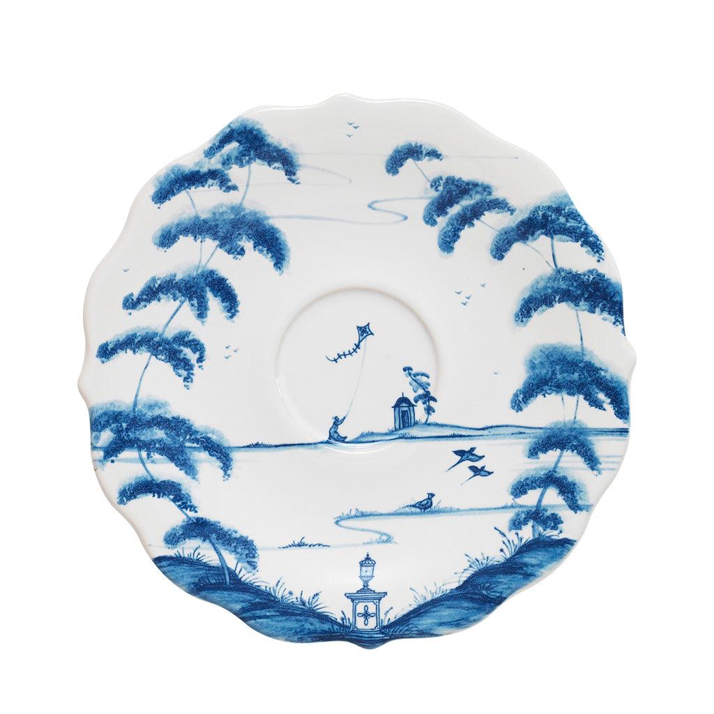 Country Estate Delft Blue Saucer Garden Follies