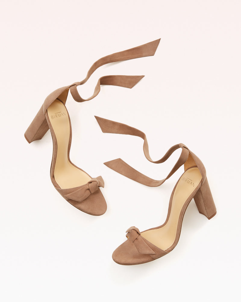 Clarita Block 90 in Cameo Suede
