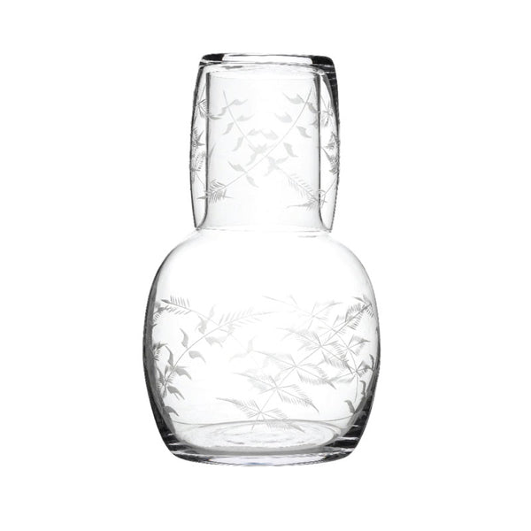 Crystal Carafe Set with Fern Design Over The Moon