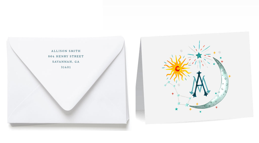 Personalized Crest Stationery Set