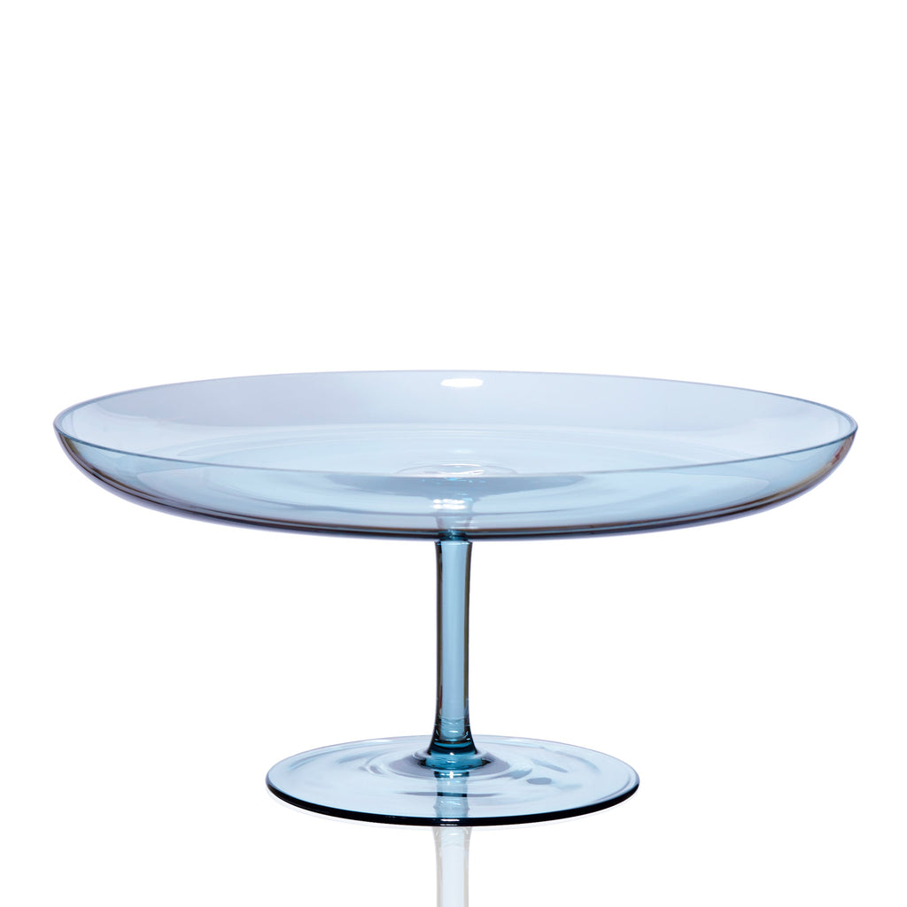 Celia ocean blue crystal cake stand from Caskata.