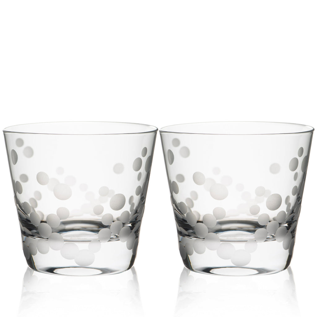 Chatham Pop etched crystal Tumbler rocks glasses from Caskata.