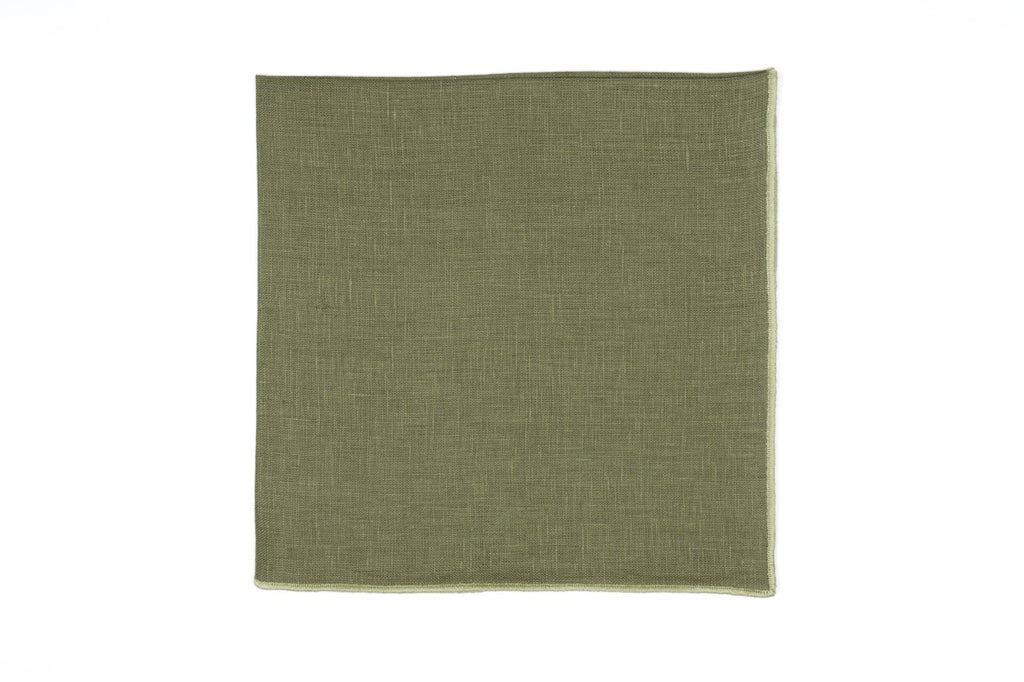 Cimen Napkin with Green Small Trim, Set of 4