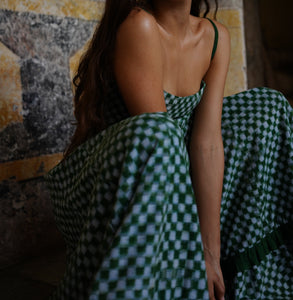 Checkmate Dress in Green