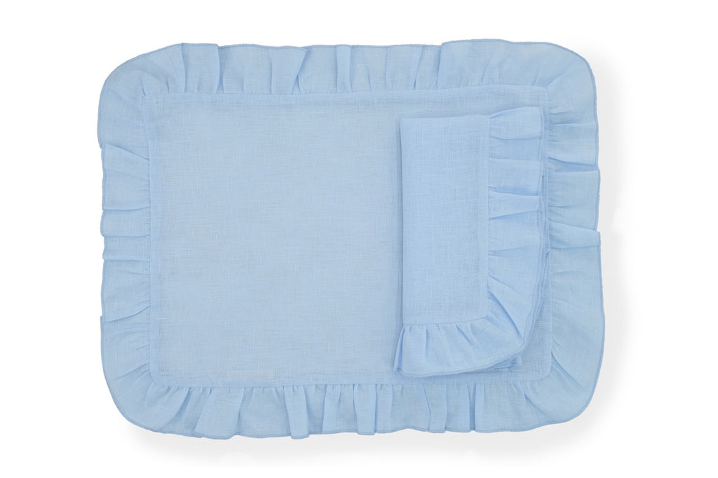 Ruffles Mavi Napkin and Placemat, Set of 2
