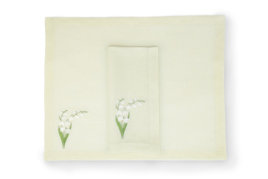 Lily of the Valley Collection Napkin and Placemat, Set of 2