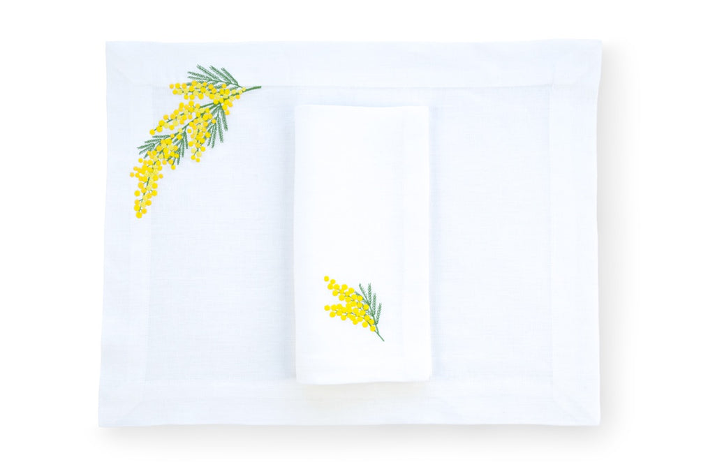 Mimosa Napkin and Placemat, Set of 2