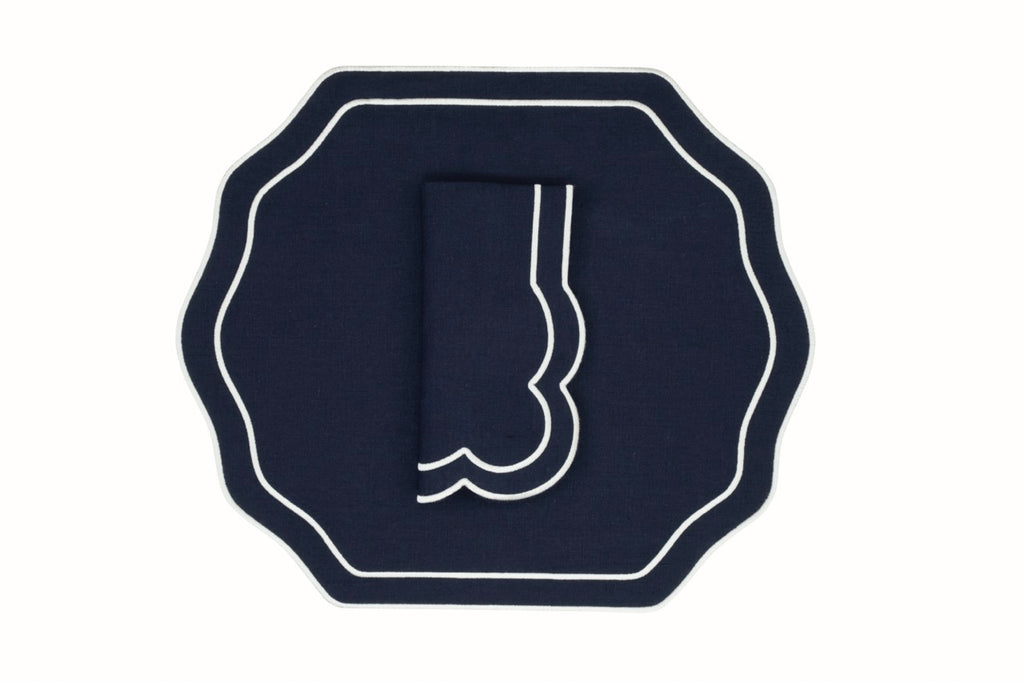 Stucco Linen Napkin and Placemat Eclipse, Set of 2