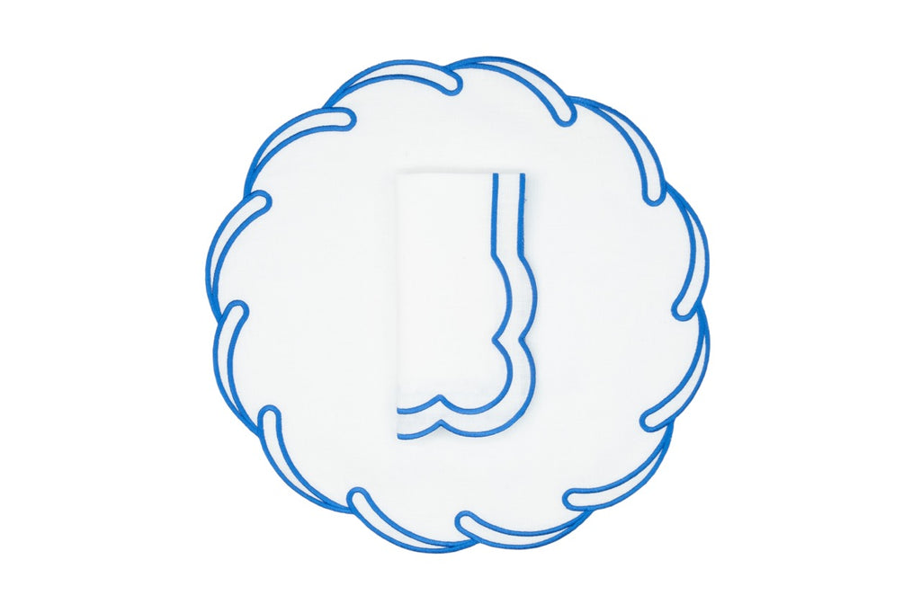 Waves Linen Napkin and Placemat, Set of 2