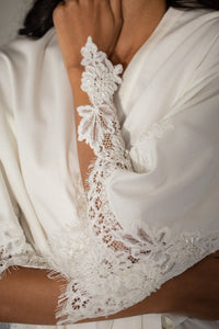 Emily White Cotton Robe