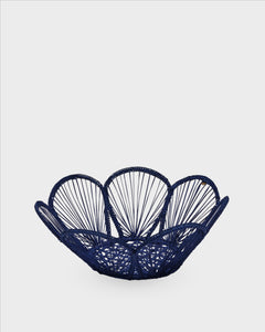 David Hicks Floral Basket in Blue