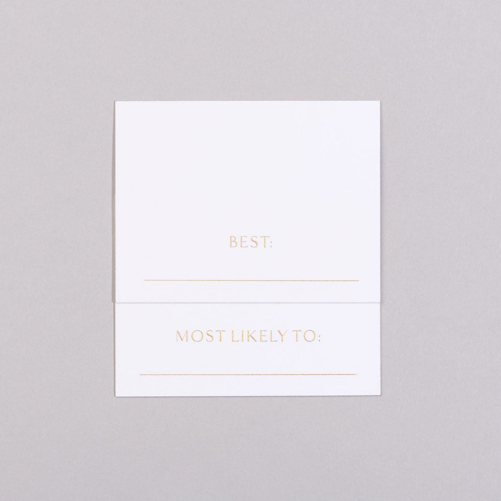 Superlatives Place Cards, Set of 24