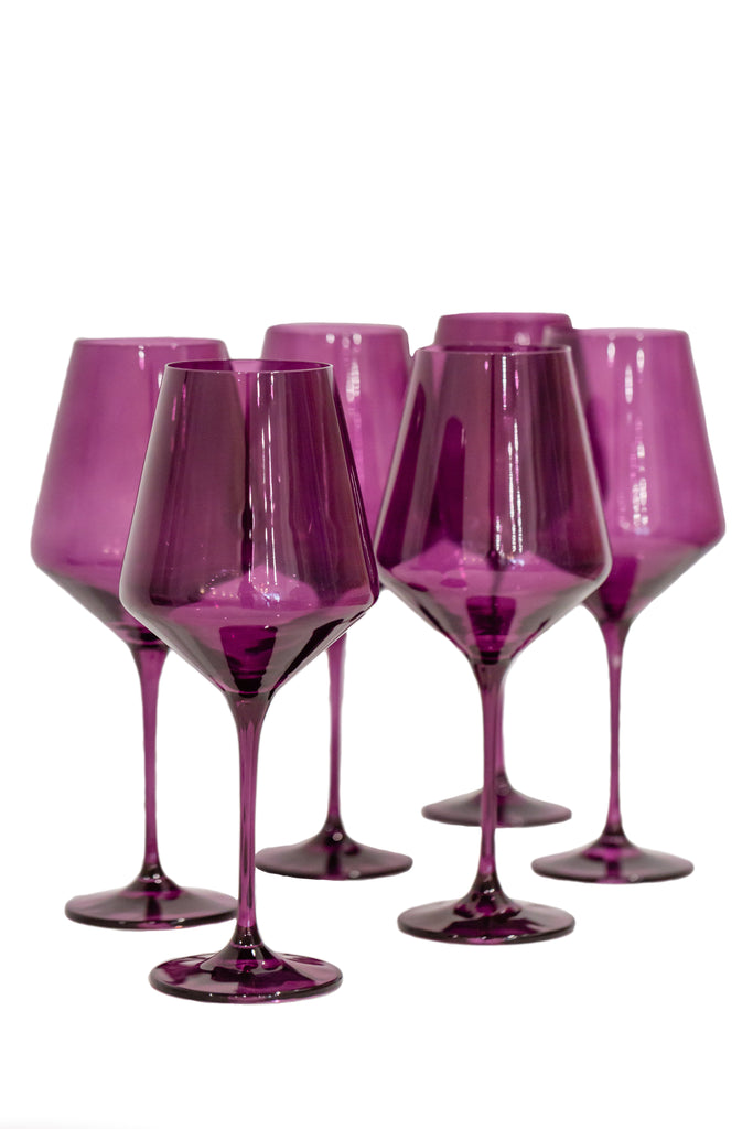 Wine Stemware, Set of 6 Amethyst