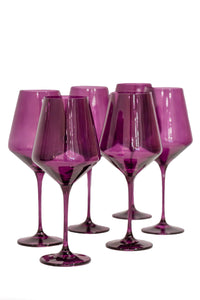 Wine Stemware, Set of 6 Amethyst
