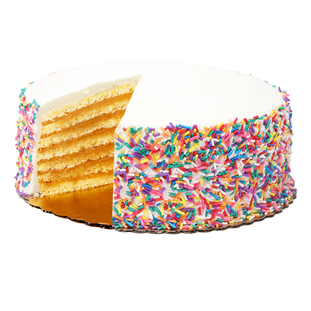 Gluten Free Sprinkle Caramel Cake