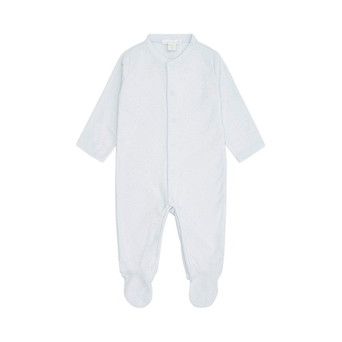 Angel Wing Pointelle Sleepsuit in Blue