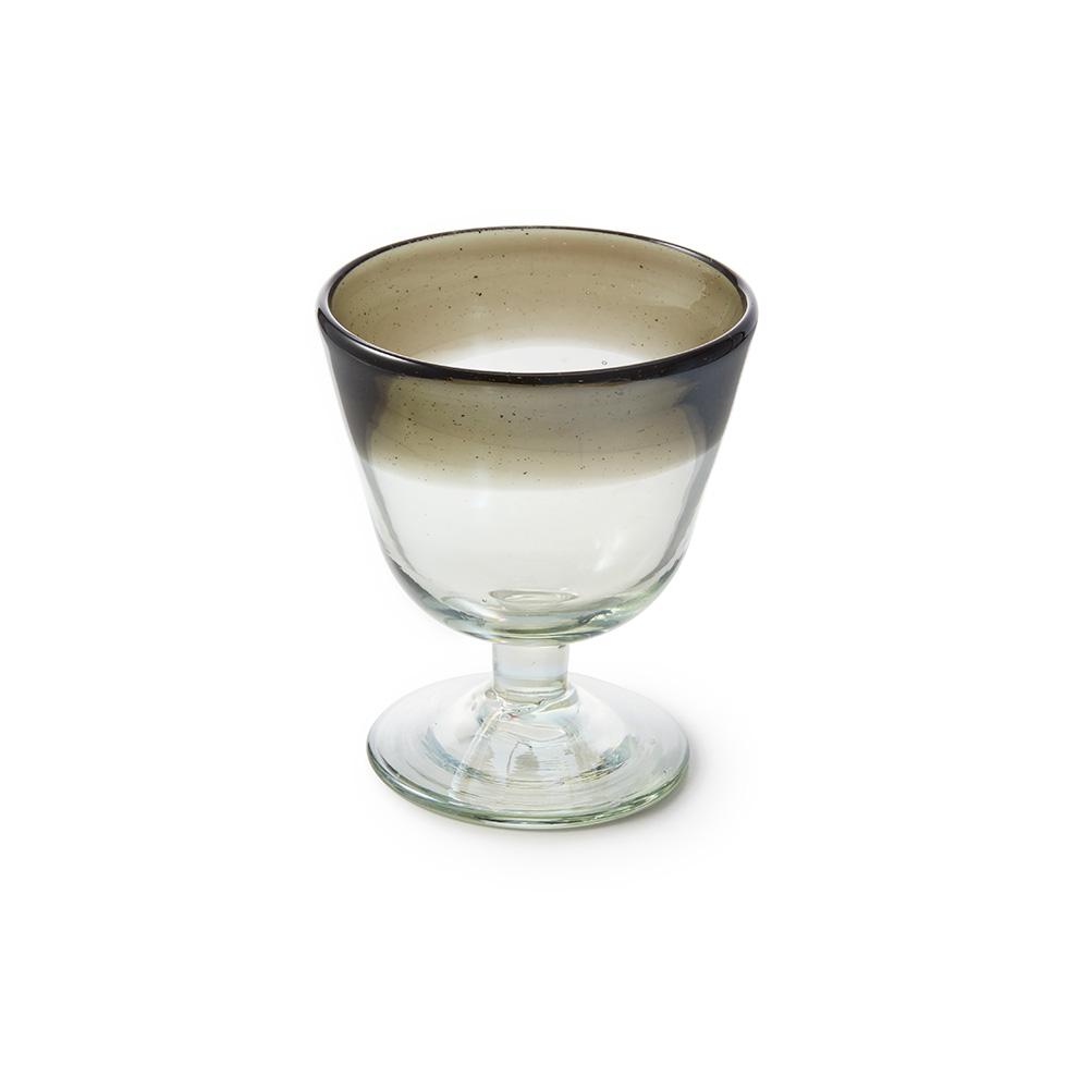 Iridescent Ombré Smoke Coupe - Glass Tabletop Mexico