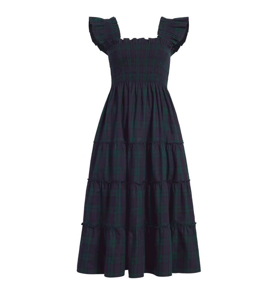 The Ellie Nap Dress - Blackwatch Tartan color:Blackwatch Tartan