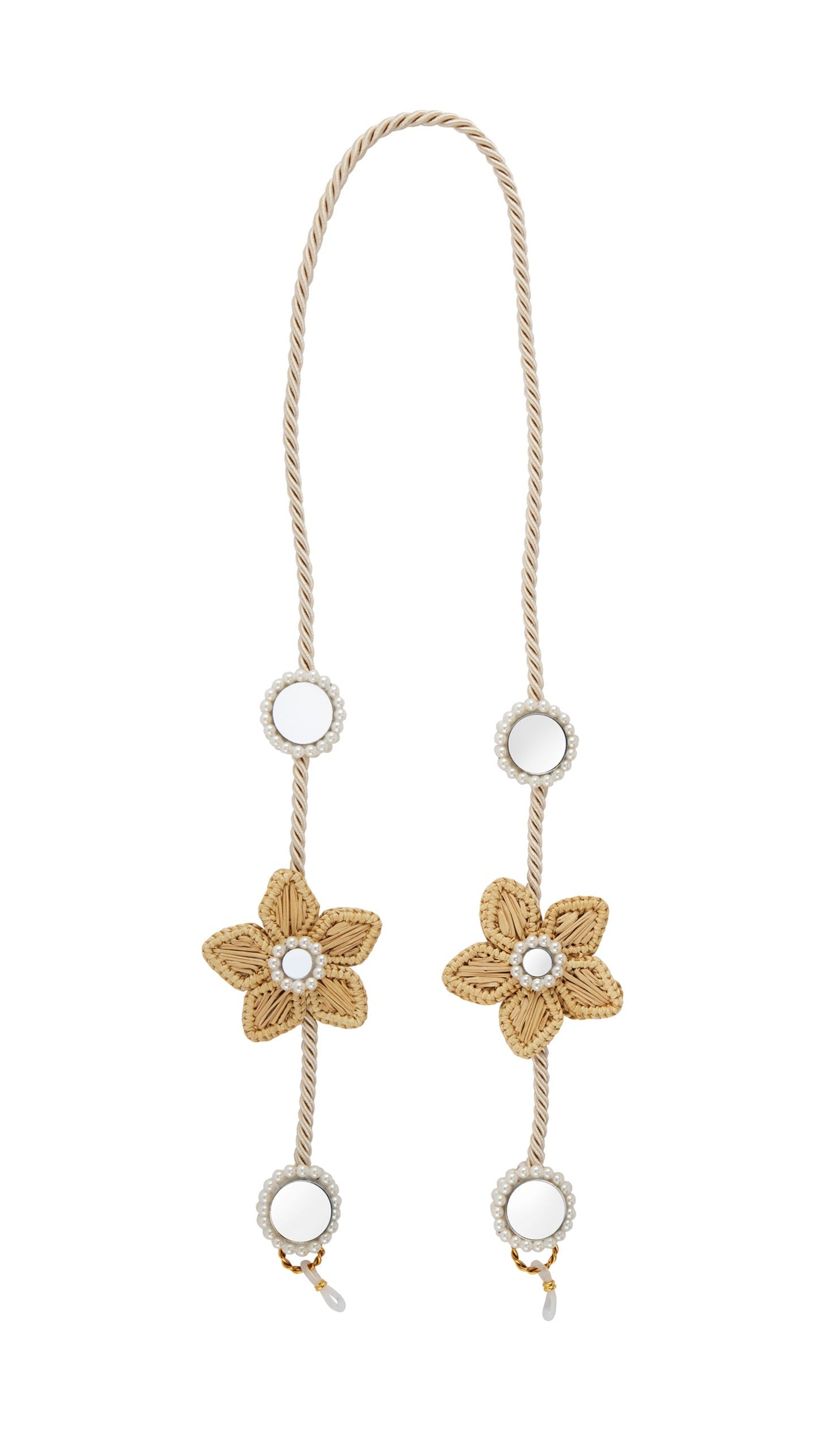 Flower Iraca & Mirror Sunglass Cord