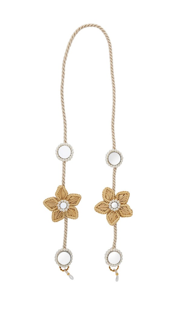 Flower Iraca & Mirror Sunglass Cord