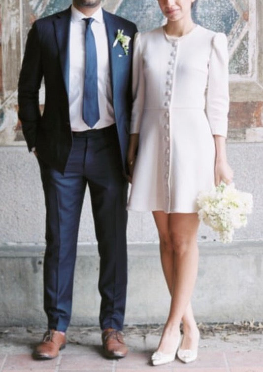 Audrey Button Mini Dress