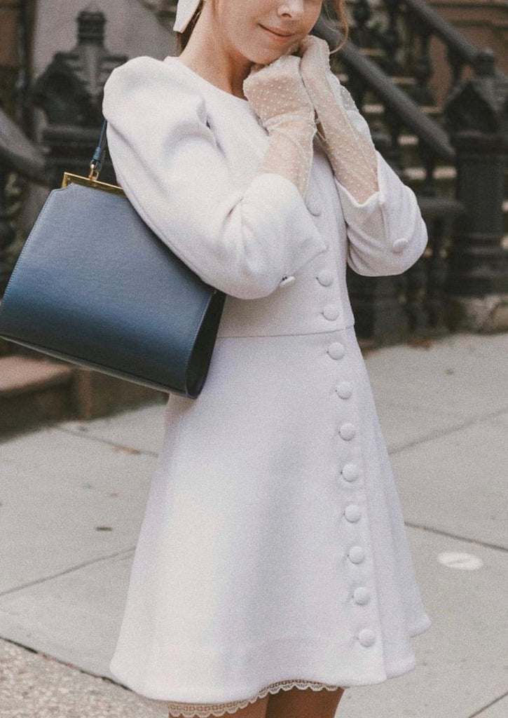 Audrey Button Mini Dress