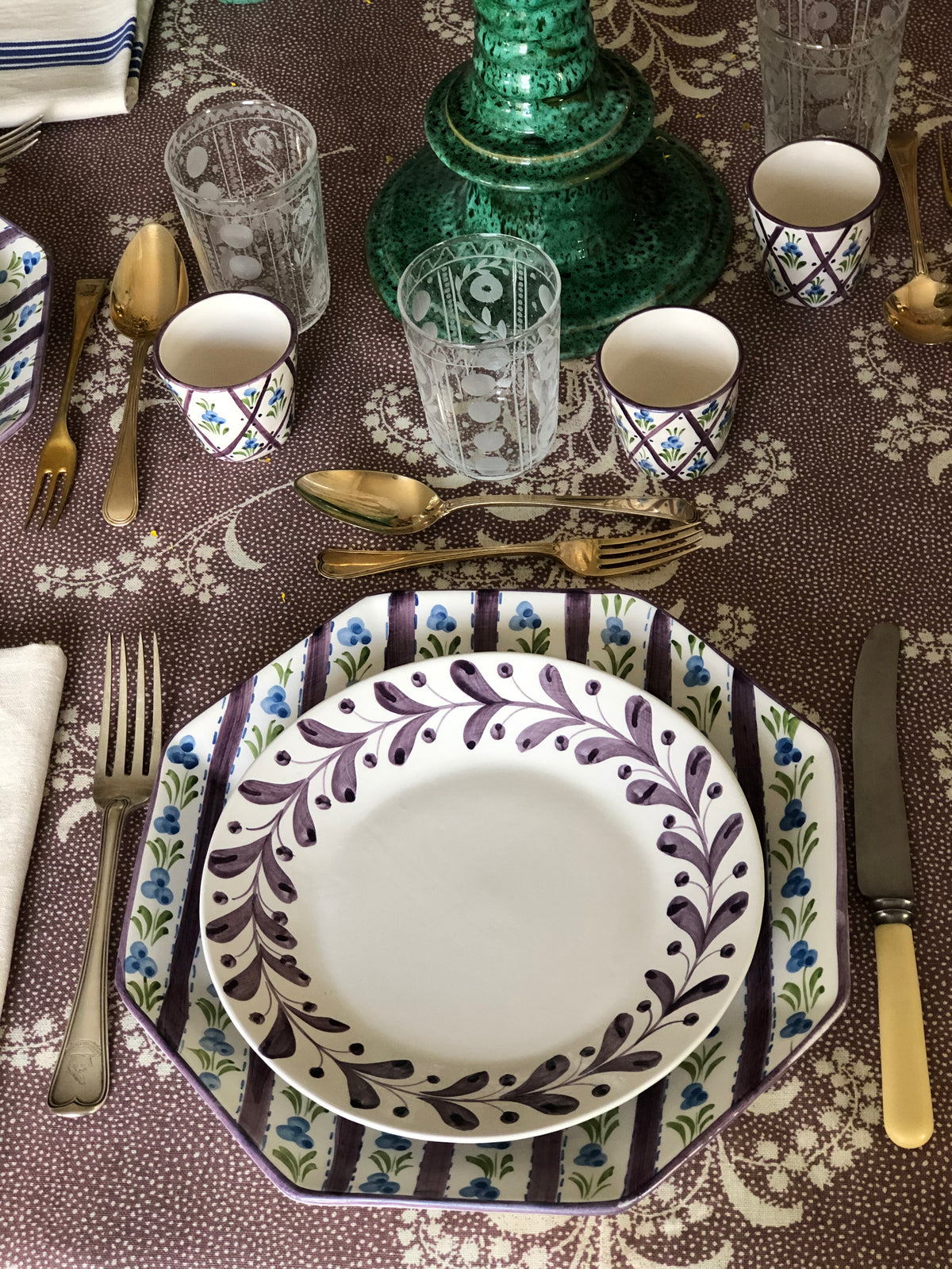 Anna Aubergine Dessert Plate