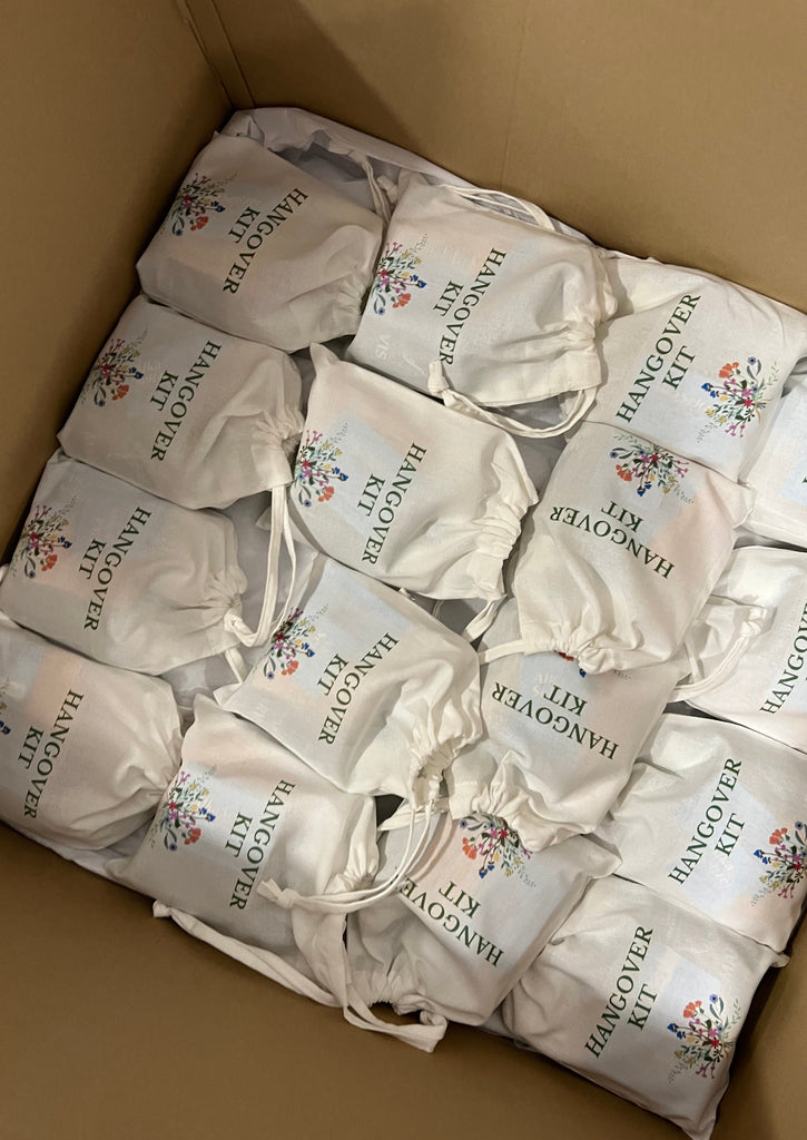 Bespoke Crest Hangover Kit Pouches, Pack of 20