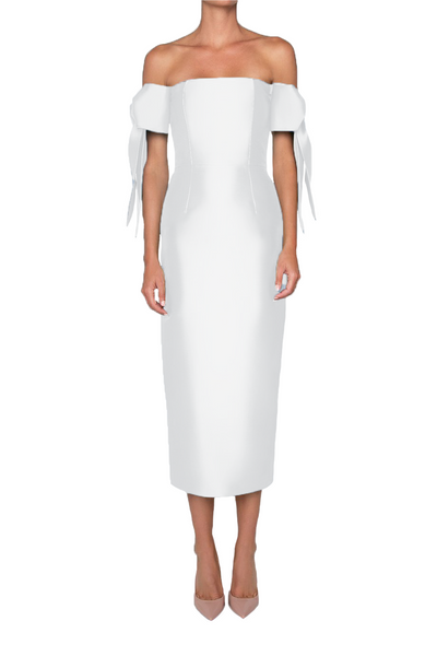 Isabella Silk and Wool Midi Dress