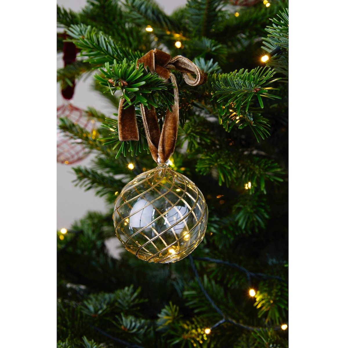 Issy Granger Gold Glass Christmas Bauble Tree Ornament