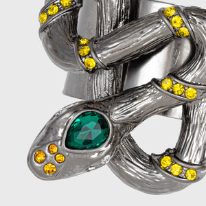 Snake Napkin Rings in Gunmetal, Set of Four