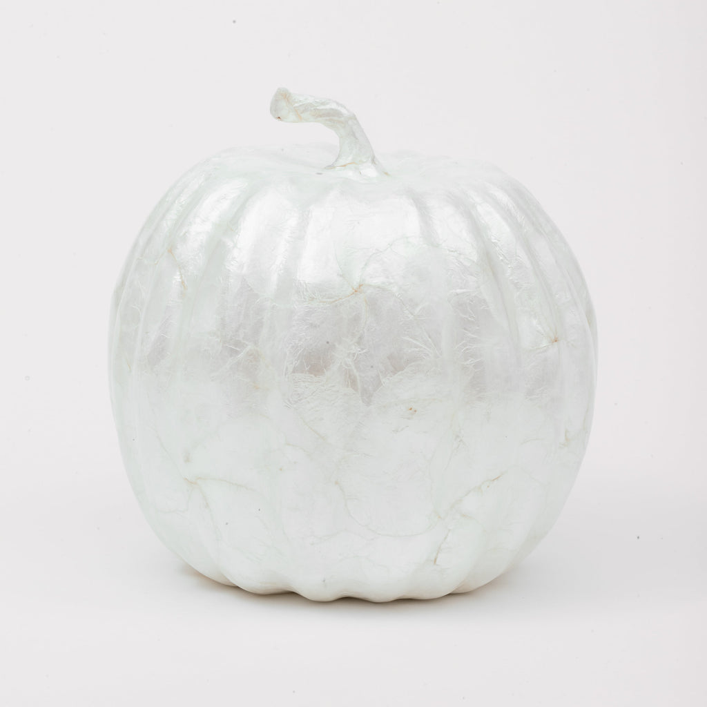 Large Capiz Pumpkin in Pearl
