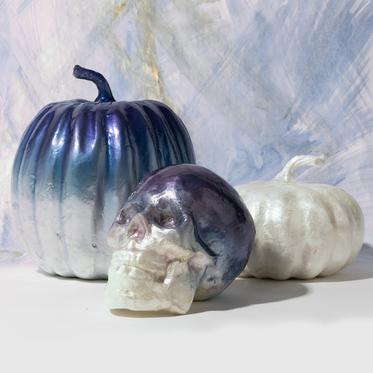 Small Capiz Pumpkin in Pearl