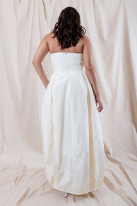 Rosa Moire Strapless Gown