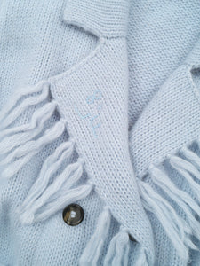 Mavis Fringe Knit Coat  Lingua Franca NYC