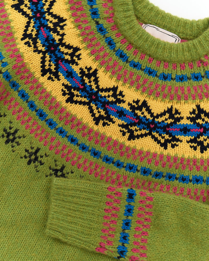 Nora Snowflake Crewneck Sweater Lingua Franca NYC