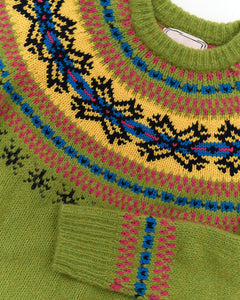 Nora Snowflake Crewneck Sweater Lingua Franca NYC