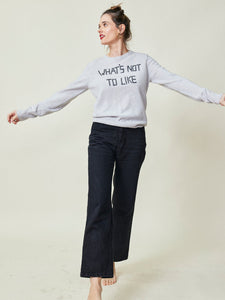 What's Not to Like Crewneck Sweater Lingua Franca NYC