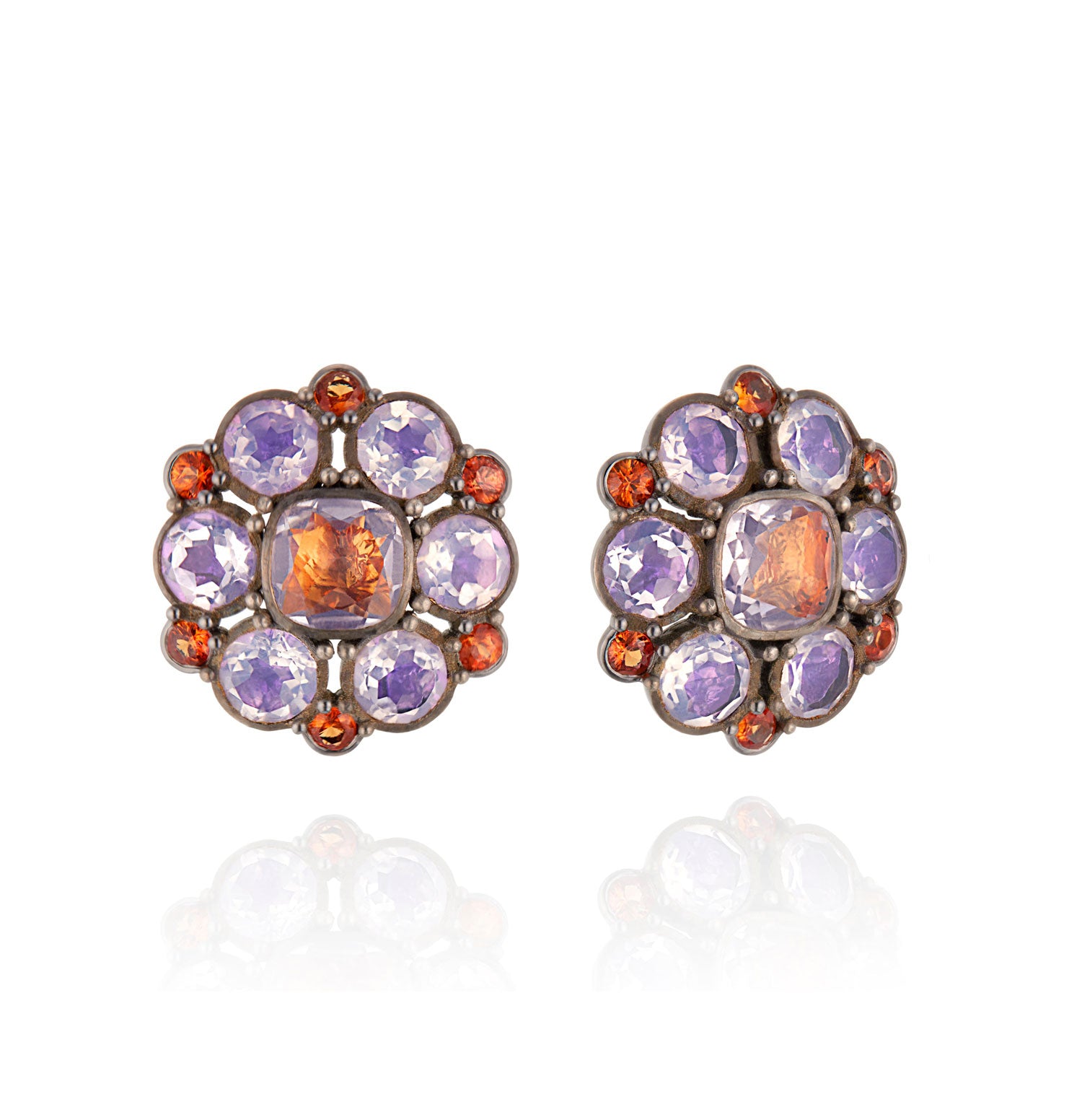 Luzia Duquesa Cluster Earrings in Lavender Moon Quartz