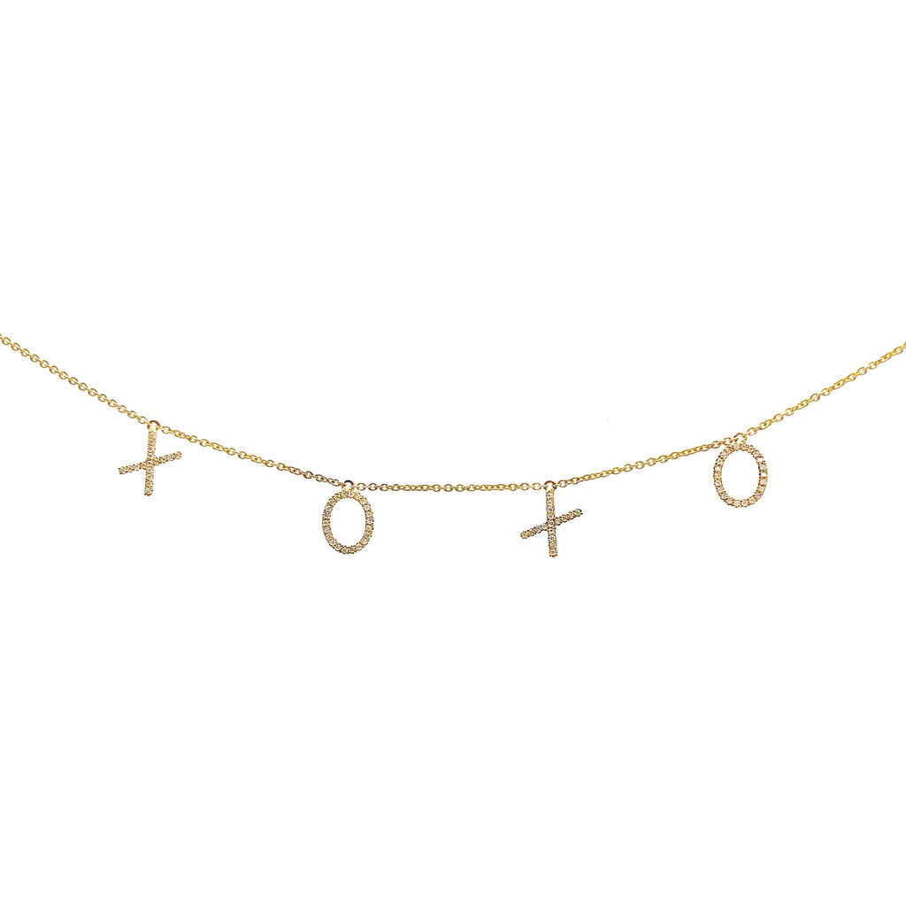 Separated Xoxo Text Necklace