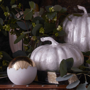 Small Capiz Pumpkin in Pearl